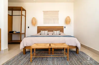 Cama o camas de una habitación en Casa Maca Bahía de Kino Penthouse Frente a la Playa