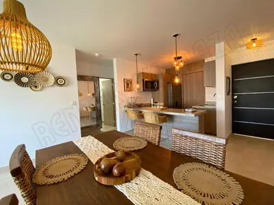 Una cocina o zona de cocina en Nuevo y Muy Bonito Departamento Almarena 4