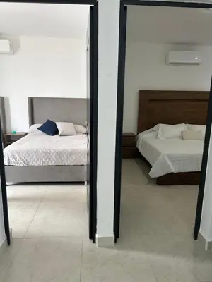 Cama o camas de una habitación en Departamento en Mazatlán