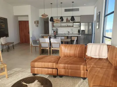 Una cocina o zona de cocina en Precioso departemento en Kino