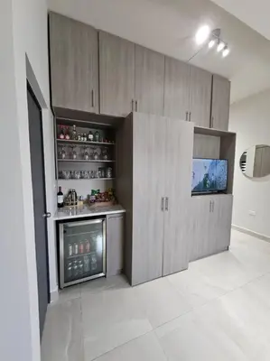 Una cocina o zona de cocina en Departamento cerca del Consulado