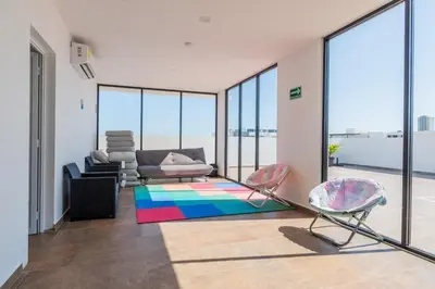 Zona de estar de Charming apartment 3 minutes from the beach