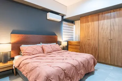 Cama o camas de una habitación en Vista Espectacular en Depa Sobre Malecon