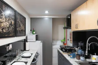 Una cocina o zona de cocina en Depa Ejecutivo Con Vista en Corazon de DGO