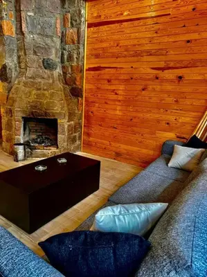 Zona de estar de Cabaña Rincón del Bosque en Durango
