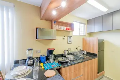 Una cocina o zona de cocina en Bonito Depa en Corazon de Durango con Mini split