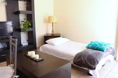 Cama o camas de una habitación en Depa en Centenario Exelente Ubicación 1!