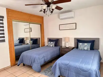 Cama o camas de una habitación en Comodo y ubicado Departamento Visa hospitales USA