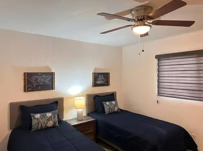 Cama o camas de una habitación en Comodo y ubicado Departamento Visa hospitales USA