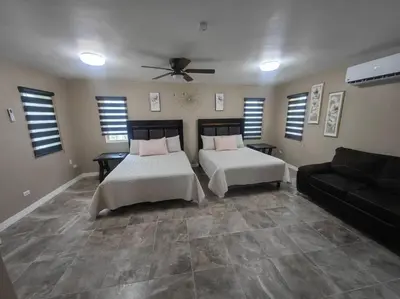 Cama o camas de una habitación en Casa Rosa