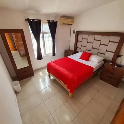 Cama o camas de una habitación en Departamento centrico - con todos los servicios - Facturamos