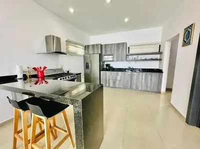 Una cocina o zona de cocina en Elegante depa super céntrico en zona dorada 1