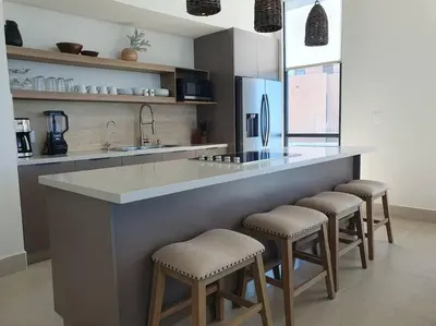 Una cocina o zona de cocina en Hermoso condominio 3 recámaras