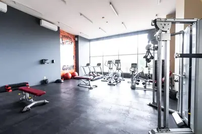 Gimnasio o instalaciones de fitness de Elegante depa frente al malecón y cerca del centro