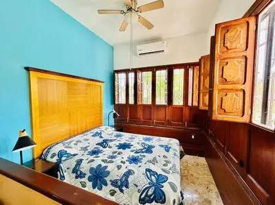 Cama o camas de una habitación en Meson del capitan 1 depa en el centro!