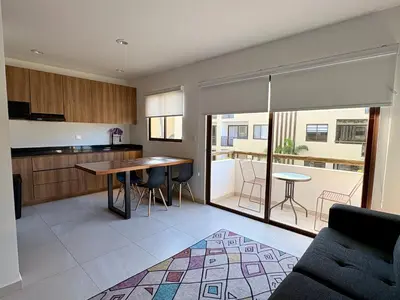 Una cocina o zona de cocina en Fantástico Depa en Cerritos OCEANNA frente al MAR ! - 237 AB -
