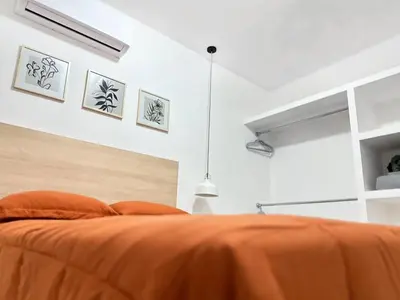 Cama o camas de una habitación en Casa 2 Recámaras con acceso controlado