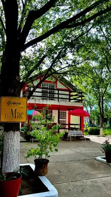 Jardín al aire libre en Encantadora Cabaña de Campo con Alberca Privada