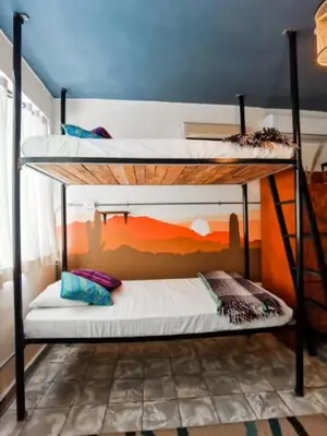 Cama o camas de una habitación en Hotel Casa los Abuelos