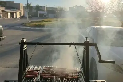 Barbacoa disponible para clientes en el apartamento