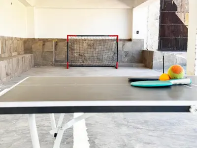 Instalaciones para jugar al ping pong en Amplia casa en Parras con wifi, fogatero y asador o alrededores