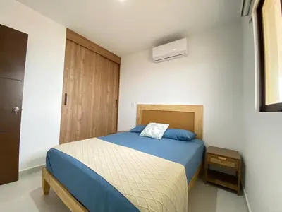 Cama o camas de una habitación en Nuevo y Bonito Departamento con Vista al Mar - Oceanna 1