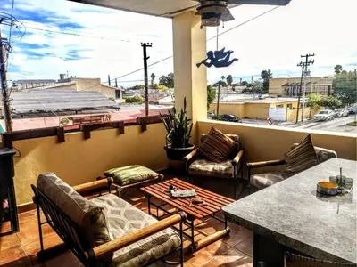 Zona de estar de Depa Terraza San Isidro