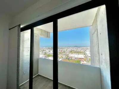 Un balcón o terraza de Departamento frente al mar sobre el malecón de Mazatlan