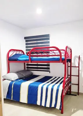 Cama o camas de una habitación en Paraíso Almarena De Lujo - 1 Min Playas