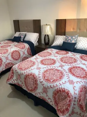 Cama o camas de una habitación en Dpto de 2 recamaras con alberca excelente ubicacion