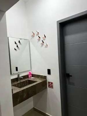 Un baño de Dpto de 2 recamaras con alberca