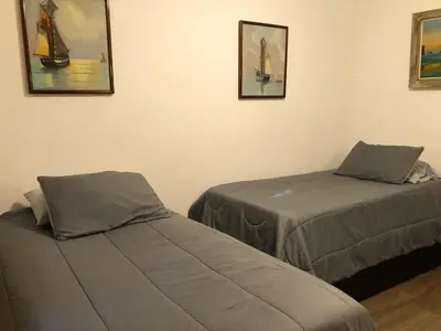 Cama o camas de una habitación en Rincón del nogal