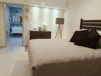 Cama o camas de una habitación en Dona Bego Luxury department with pool