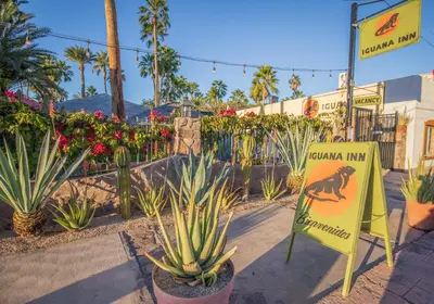 Jardín al aire libre en Iguana Inn