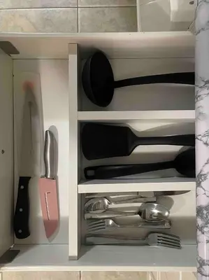 Una cocina o zona de cocina en Cómodo y agradable departamento con estacionamiento y portón eléctrico