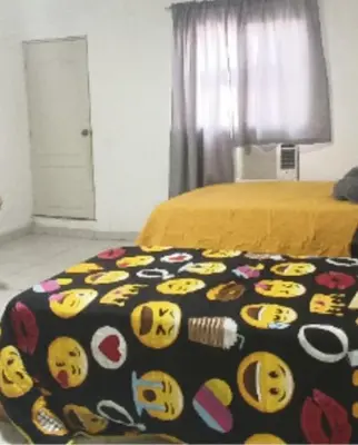 Cama o camas de una habitación en Depa playa
