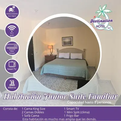 Cama o camas de una habitación en Hotel Destination Cuatro Cienegas
