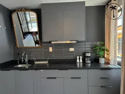 Una cocina o zona de cocina en Loft en centro histórico de Mazatlán!
