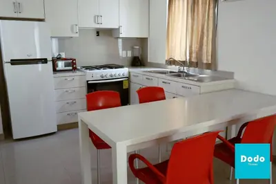 Una cocina o zona de cocina en Torre con alberca a 1 cuadra de la playa