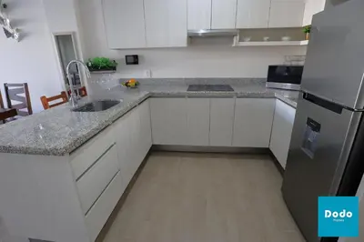 Una cocina o zona de cocina en Departamentos a 3 minutos de Playa Olas Altas