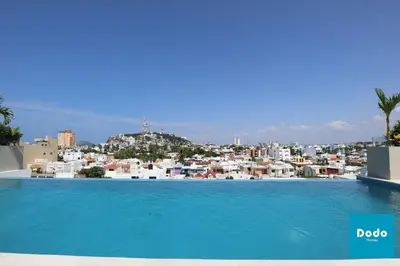 Piscina en o cerca de Departamentos a 3 minutos de Playa Olas Altas