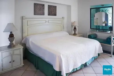 Cama o camas de una habitación en Departamento en Mazatlán a 5 minutos de la playa