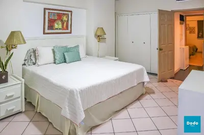 Cama o camas de una habitación en Departamento en Mazatlán a 5 minutos de la playa