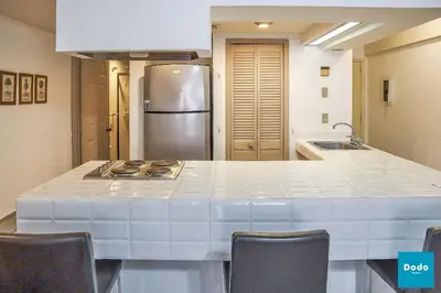 Una cocina o zona de cocina en Departamento en Mazatlán a 5 minutos de la playa