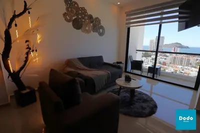 Zona de estar de Departamentos de lujo en Mazatlán