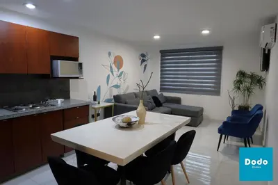 Una cocina o zona de cocina en Departamentos en Mazatlán a pie de playa