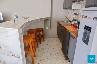 Una cocina o zona de cocina en Departamento en Mazatlan a 5 minutos de la playa #333-28