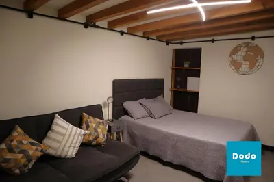 Cama o camas de una habitación en Casa en Mazatlan con alberca privada en centro historico