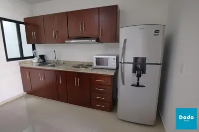 Una cocina o zona de cocina en Departamentos a 3 minutos de la playa