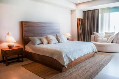 Cama o camas de una habitación en Condo de lujo en Mazatlan Peninsula